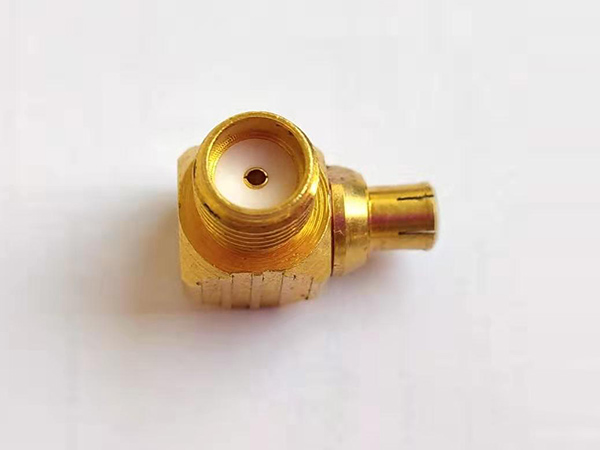 SMA Female to MFBX Male Right Angle RF Coaxial Connector